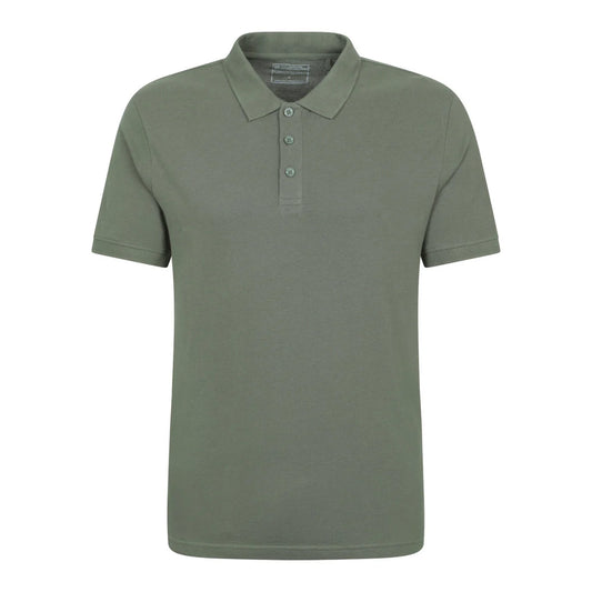 Khaki Green - Front - Mountain Warehouse Mens Lakeside II Polo Shirt