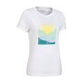 White - Lifestyle - Mountain Warehouse Womens-Ladies Never Lost Sunrise Organic T-Shirt