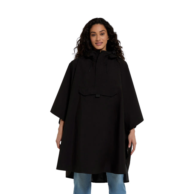 Black - Front - Animal Womens-Ladies Pace Waterproof Poncho