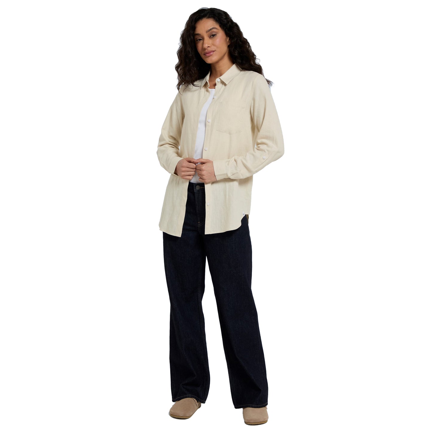 Off White - Side - Animal Womens-Ladies Seya Organic Beach Shirt
