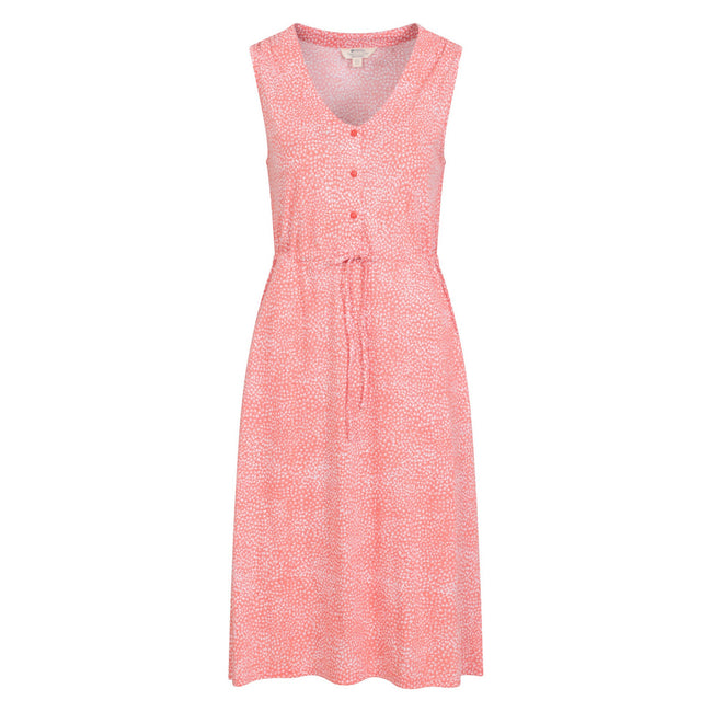Coral - Front - Mountain Warehouse Womens-Ladies Bahamas Floral Sleeveless Dress