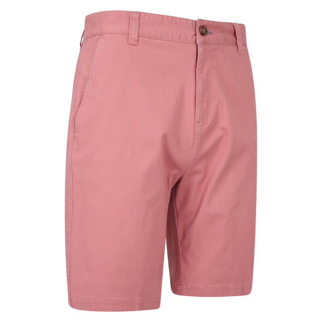Pink - Close up - Mountain Warehouse Mens Organic Chino Shorts