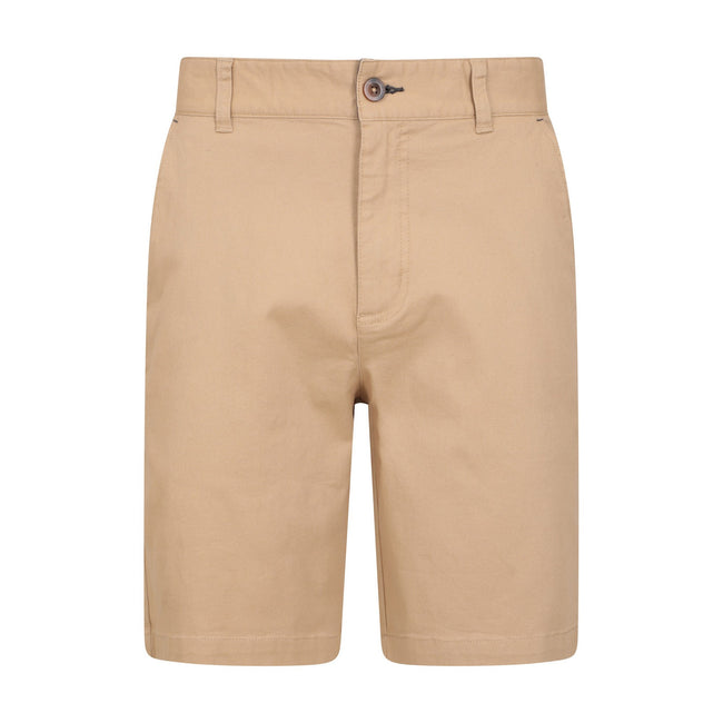 Beige - Front - Mountain Warehouse Mens Organic Chino Shorts