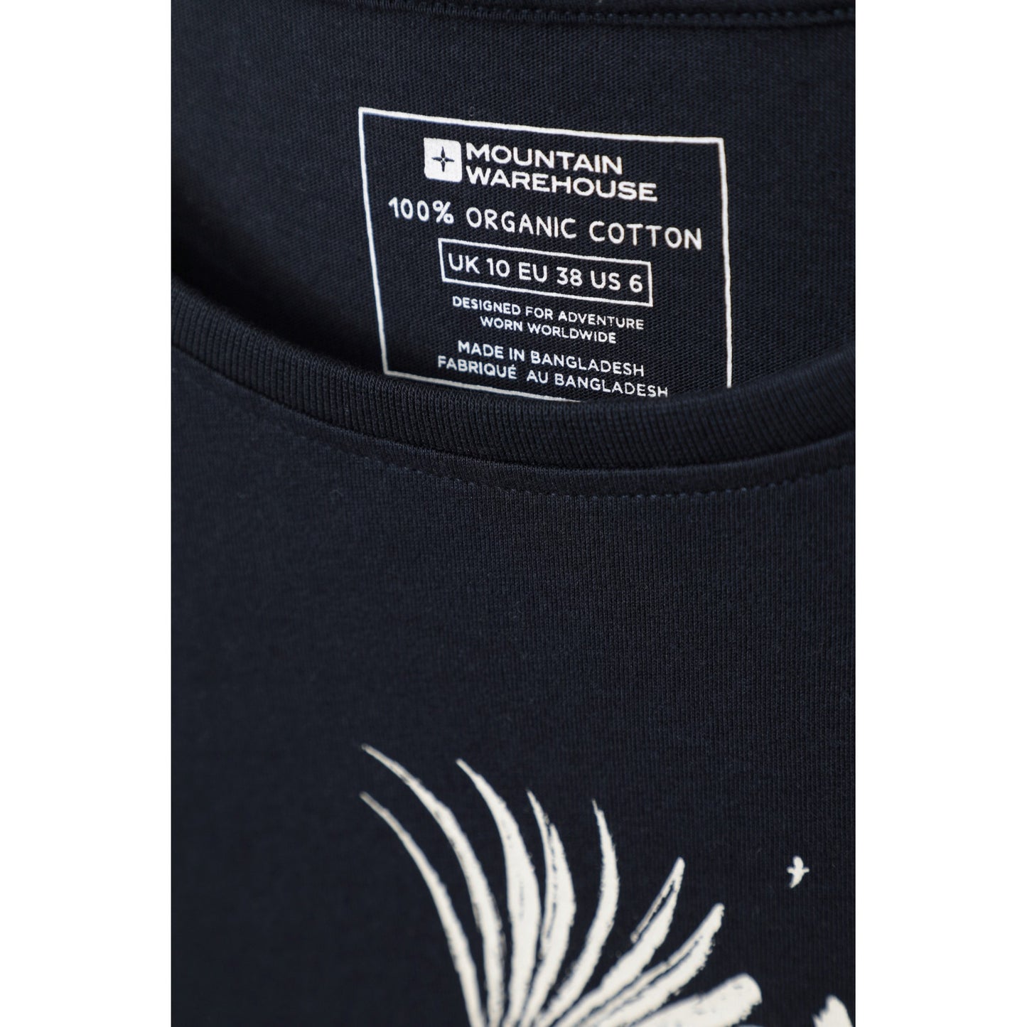 Navy - Pack Shot - Mountain Warehouse Womens-Ladies Cardinal Organic Long-Sleeved T-Shirt