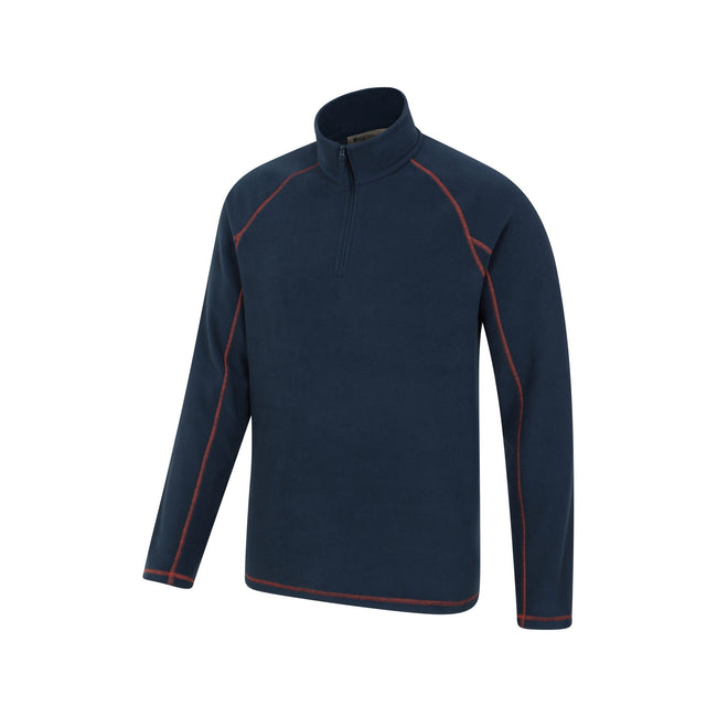 Navy - Side - Mountain Warehouse Mens Ashbourne II Half Zip Fleece Top