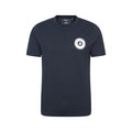 Navy - Front - Mountain Warehouse Mens Padstow Printed Organic T-Shirt