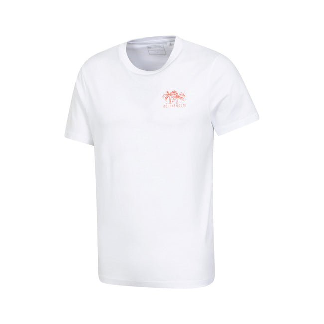 White - Side - Mountain Warehouse Mens Bournemouth Printed Organic T-Shirt