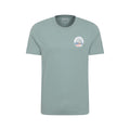 Pale Green - Front - Mountain Warehouse Mens St Davids Printed Organic T-Shirt
