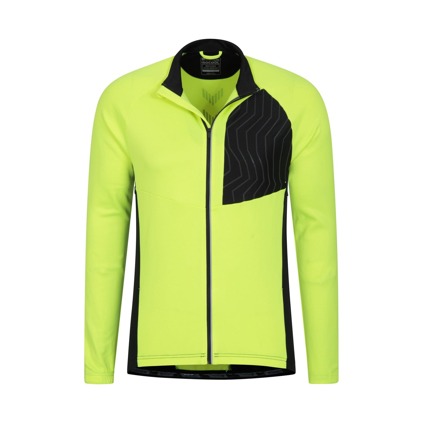 Yellow - Pack Shot - Mountain Warehouse Mens Elevation Softshell Cycling Jacket