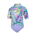 Green-Purple - Lifestyle - Mountain Warehouse Childrens-Kids Rash Guard Set