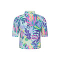 Green-Purple - Close up - Mountain Warehouse Childrens-Kids Rash Guard Set