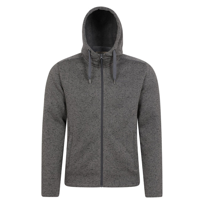 Black - Front - Mountain Warehouse Mens Nevis Fleece Full Zip Hoodie