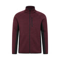 Burgundy - Front - Mountain Warehouse Mens Treston Full Zip Fleece Jacket