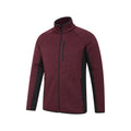 Burgundy - Side - Mountain Warehouse Mens Treston Full Zip Fleece Jacket