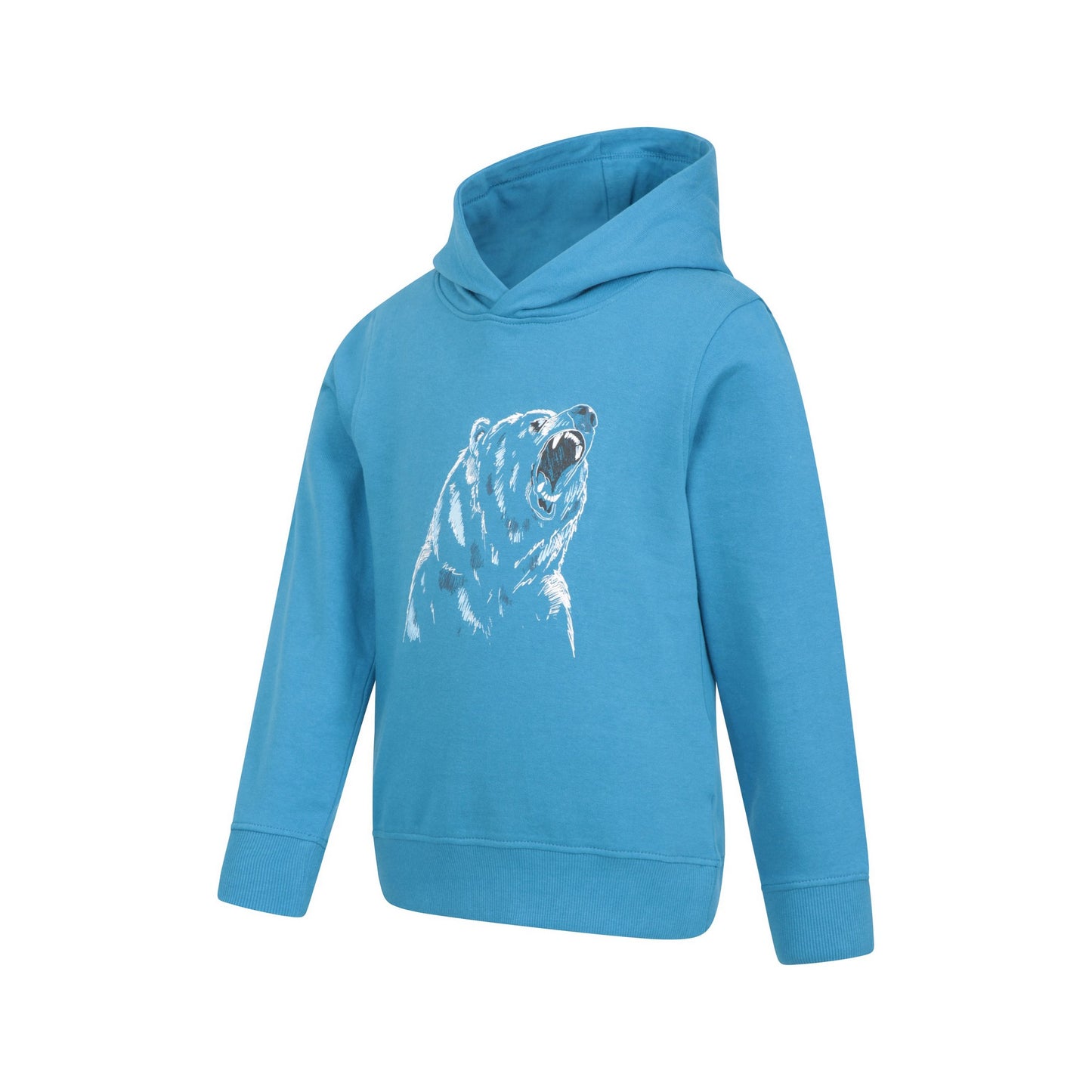 Bright Blue - Lifestyle - Mountain Warehouse Childrens-Kids Polar Bear Organic Hoodie