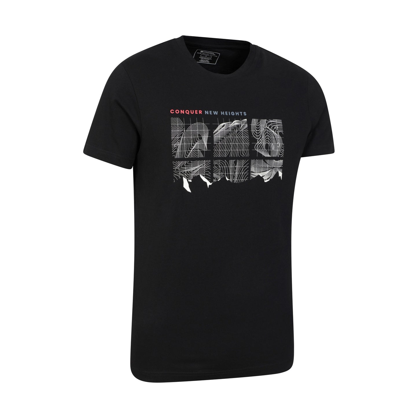 Jet Black - Lifestyle - Mountain Warehouse Mens Conquer New Heights Organic Cotton T-Shirt