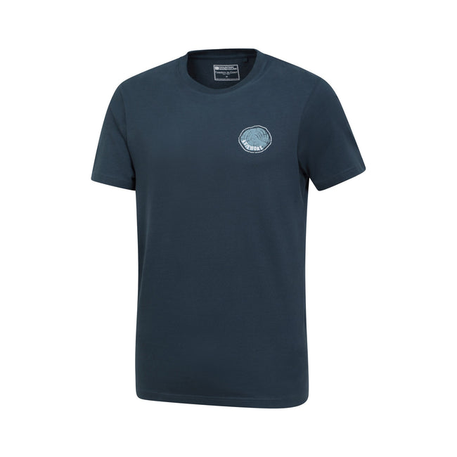 Dark Blue - Side - Mountain Warehouse Mens Aviemore Tree Ring Organic T-Shirt