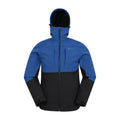 Blue - Front - Mountain Warehouse Mens Elements Windproof Soft Shell Jacket
