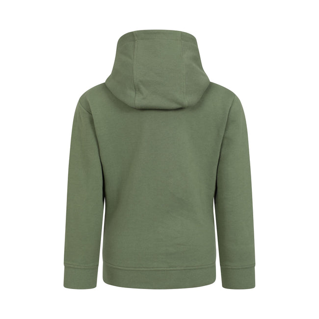 Khaki Green - Back - Mountain Warehouse Childrens-Kids Mountain Adventures Organic Hoodie