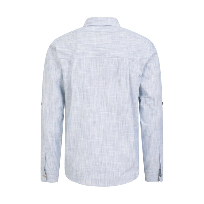 Denim - Back - Mountain Warehouse Mens Coconut Textured Long-Sleeved Shirt