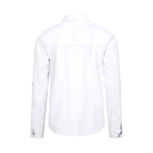 White - Back - Mountain Warehouse Mens Coconut Textured Long-Sleeved Shirt