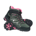 Dark Khaki - Close up - Mountain Warehouse Childrens-Kids Softshell Waterproof Walking Boots
