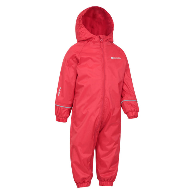 Red - Side - Mountain Warehouse Childrens-Kids Spright Waterproof Rain Suit