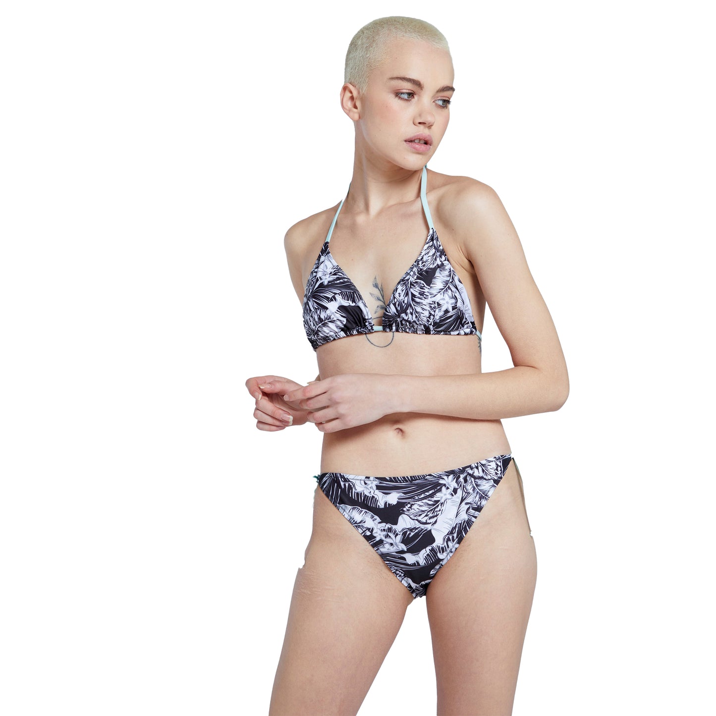 Black - Lifestyle - Animal Womens-Ladies Riviera Recycled Bikini Top