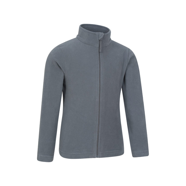Medium Grey - Lifestyle - Mountain Warehouse Childrens-Kids Camber II Full Zip Fleece Jacket