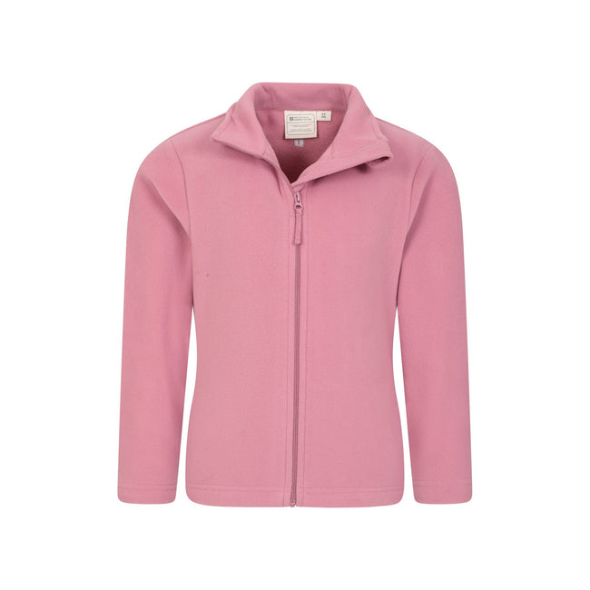 Pink - Lifestyle - Mountain Warehouse Childrens-Kids Camber II Full Zip Fleece Jacket