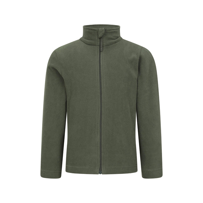 Khaki Green - Front - Mountain Warehouse Childrens-Kids Camber II Full Zip Fleece Jacket