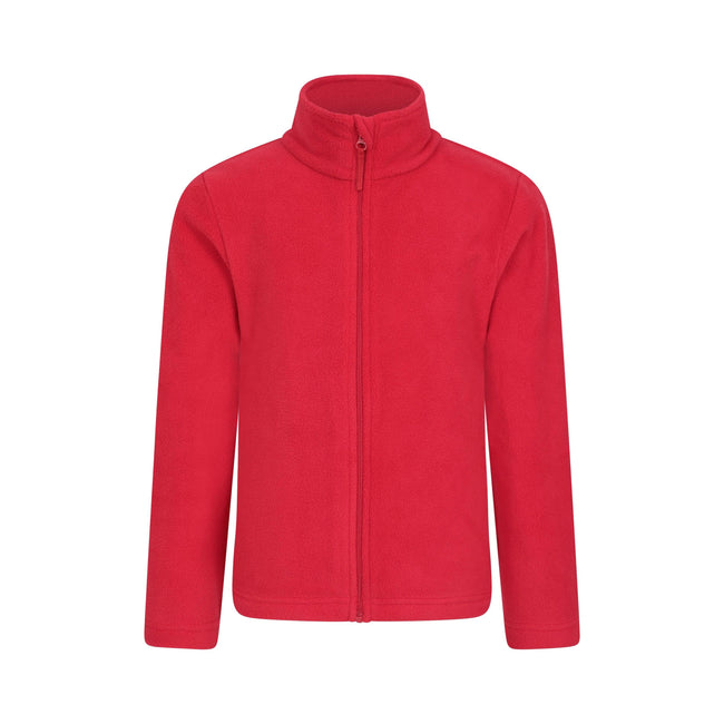Dark Red - Front - Mountain Warehouse Childrens-Kids Camber II Full Zip Fleece Jacket