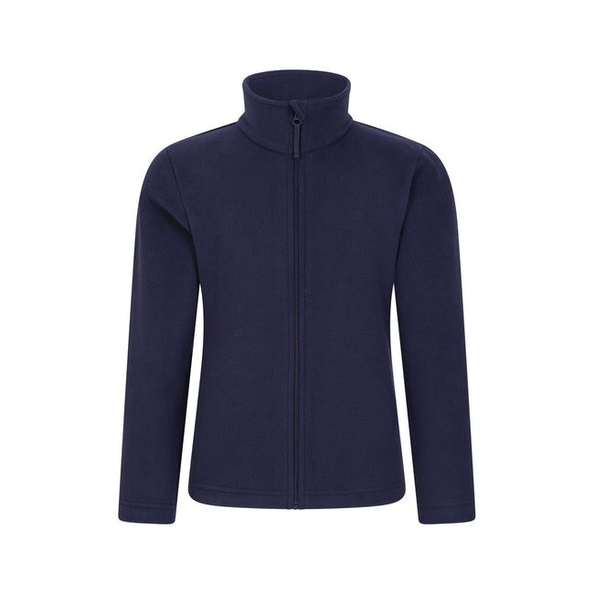 Dark Blue - Front - Mountain Warehouse Childrens-Kids Camber II Full Zip Fleece Jacket