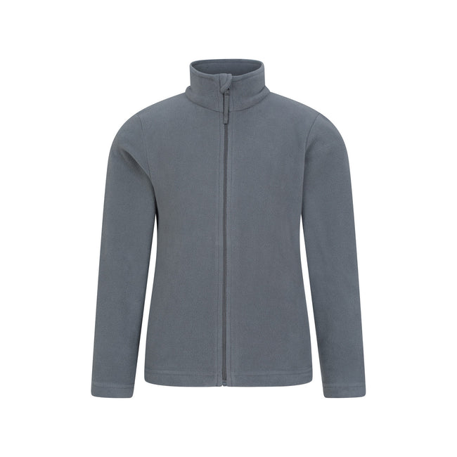 Medium Grey - Front - Mountain Warehouse Childrens-Kids Camber II Full Zip Fleece Jacket