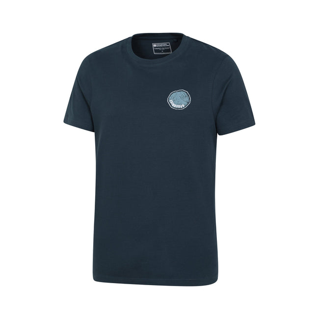 Dark Blue - Back - Mountain Warehouse Mens Edinburgh Tree Ring Organic T-Shirt