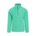 Dark Green - Front - Mountain Warehouse Childrens-Kids Camber II Half Zip Fleece Jacket