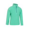 Dark Green - Side - Mountain Warehouse Childrens-Kids Camber II Half Zip Fleece Jacket