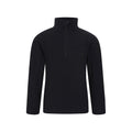 Jet Black - Front - Mountain Warehouse Childrens-Kids Camber II Half Zip Fleece Jacket