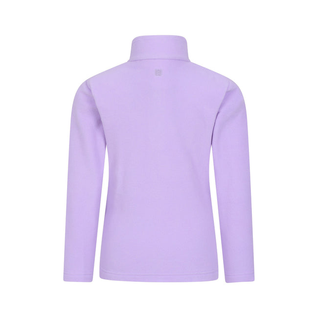 Lilac - Back - Mountain Warehouse Childrens-Kids Camber II Half Zip Fleece Jacket
