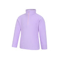 Lilac - Side - Mountain Warehouse Childrens-Kids Camber II Half Zip Fleece Jacket