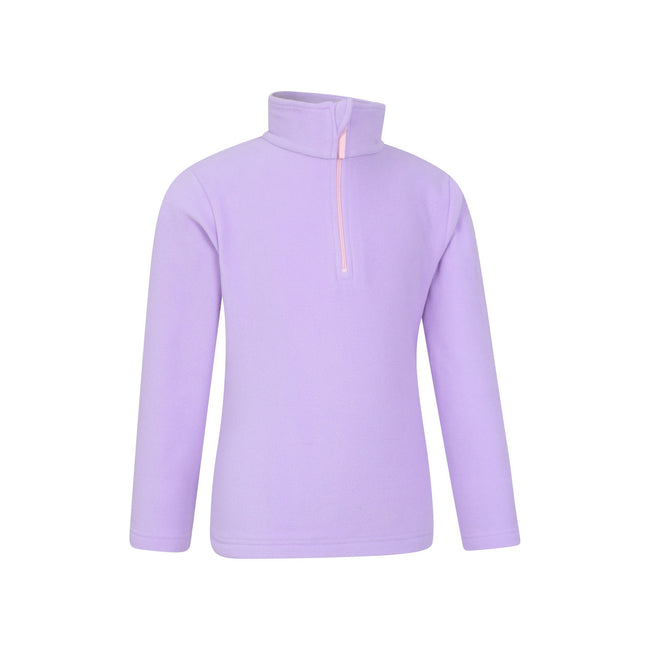 Lilac - Lifestyle - Mountain Warehouse Childrens-Kids Camber II Half Zip Fleece Jacket