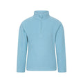 Teal - Front - Mountain Warehouse Childrens-Kids Camber II Half Zip Fleece Jacket