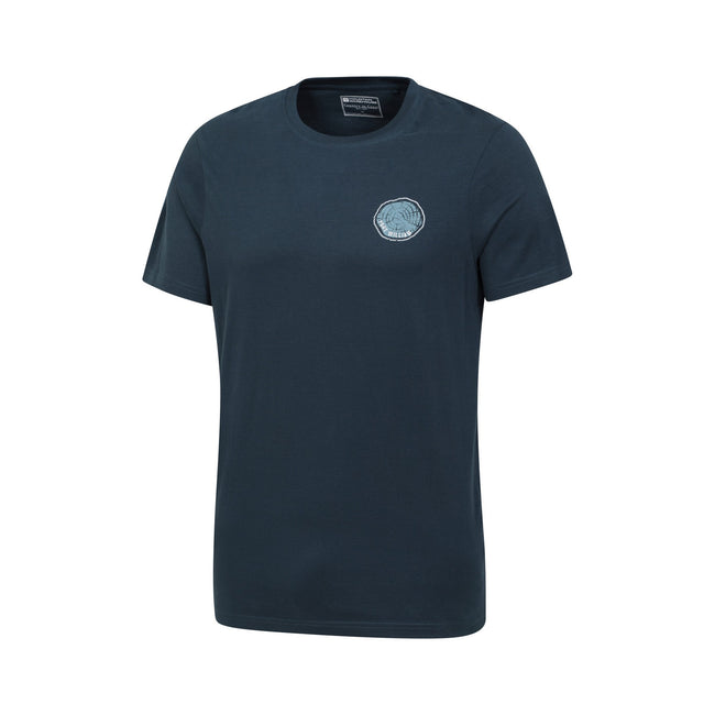 Dark Blue - Side - Mountain Warehouse Mens Fort William Tree Ring Organic T-Shirt
