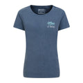Blue - Front - Mountain Warehouse Womens-Ladies St Davids Printed Organic T-Shirt