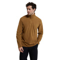 Mustard - Front - Mountain Warehouse Mens Camber II Half Zip Fleece Top