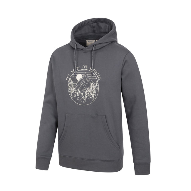 Charcoal - Side - Mountain Warehouse Mens Get Ready For Adventure Hoodie