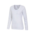 White - Side - Mountain Warehouse Womens-Ladies Agra Slub Long-Sleeved Top