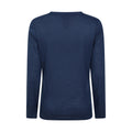 Navy - Back - Mountain Warehouse Womens-Ladies Agra Slub Long-Sleeved Top
