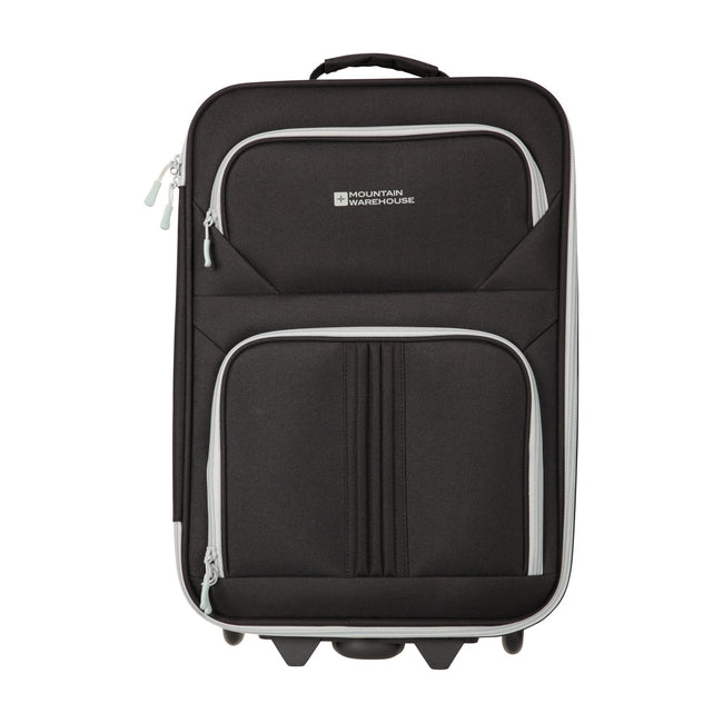 Black - Side - Mountain Warehouse Essentials 2 Wheeled Suitcase