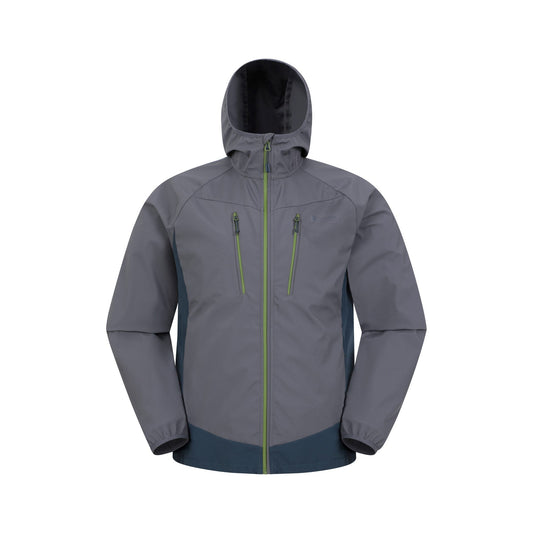 Dark Grey - Front - Mountain Warehouse Mens Ambit Lightweight Soft Shell Jacket